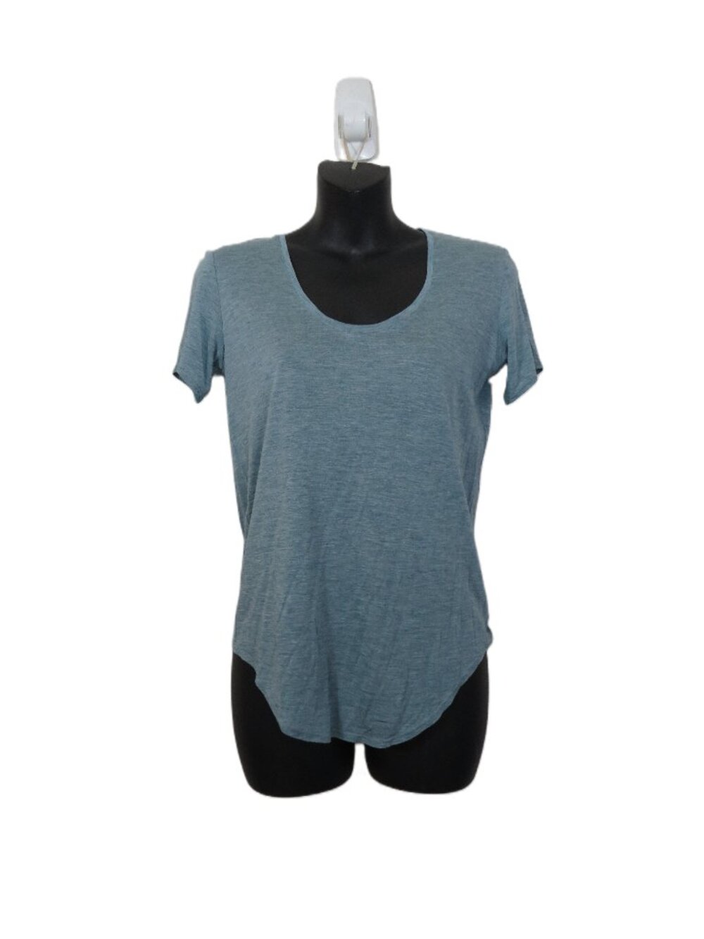 Helmut Lang size Small Short Sleeve Slub Tee Top Green Round Hem Basic Casual